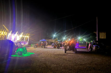 This is a picture of a weekend event at night at Leslie County RV Park in Hyden, KY