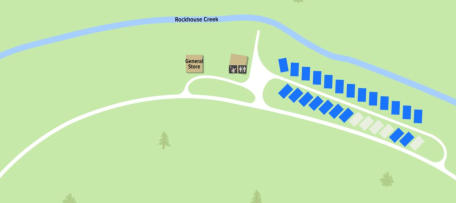 This is a map of Leslie County RV Park in Hyden, KY