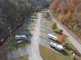 aerial picture of Leslie County RV Park Daniel Boone National Forest